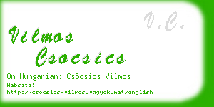 vilmos csocsics business card