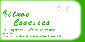 vilmos csocsics business card